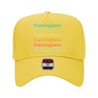 Framingham Massachusetts (ma) Cute And Colorful Text Adjustable Baseball Cap | Artistshot