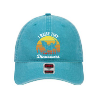 Retro I Raise Tiny Dinosaurs Funny Vintage Bearded Dragon Men Women Dyed Cap | Artistshot