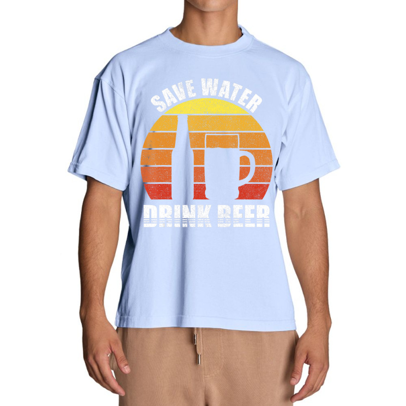 Retro Save Water Drink Beer Craft Beer Lovers Vintage Urban Heavy T-shirt by Adcock Salmon | Artistshot