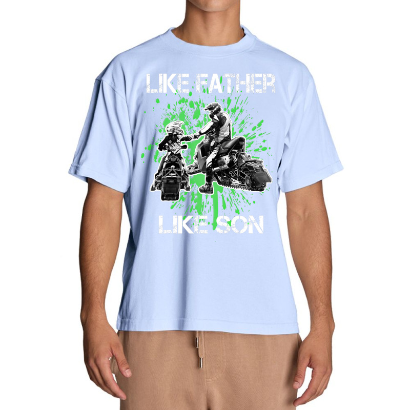 Snowmobile Father Like Son Snowcross Christmas Gift Urban Heavy T-shirt | Artistshot