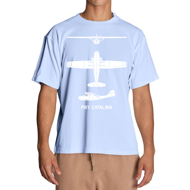 Pby Catalina American Ww2 Maritime Patrol Bomber Seaplane Silhouettes Urban Heavy T-shirt by Kanmosrin52 | Artistshot