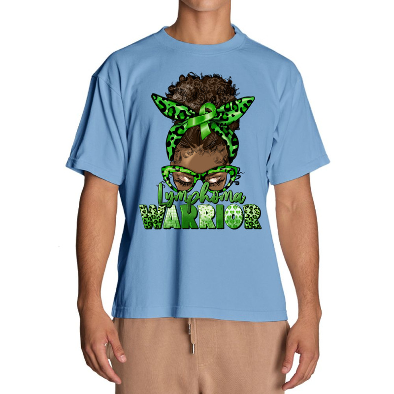 Lymphoma Warrior Afro Messy Bun Urban Heavy T-shirt | Artistshot