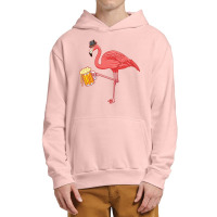 Beer Drinking Flamingo Drinker Wading Bird Oktoberfest Gift Sweatshirt Urban Pullover Hoodie | Artistshot