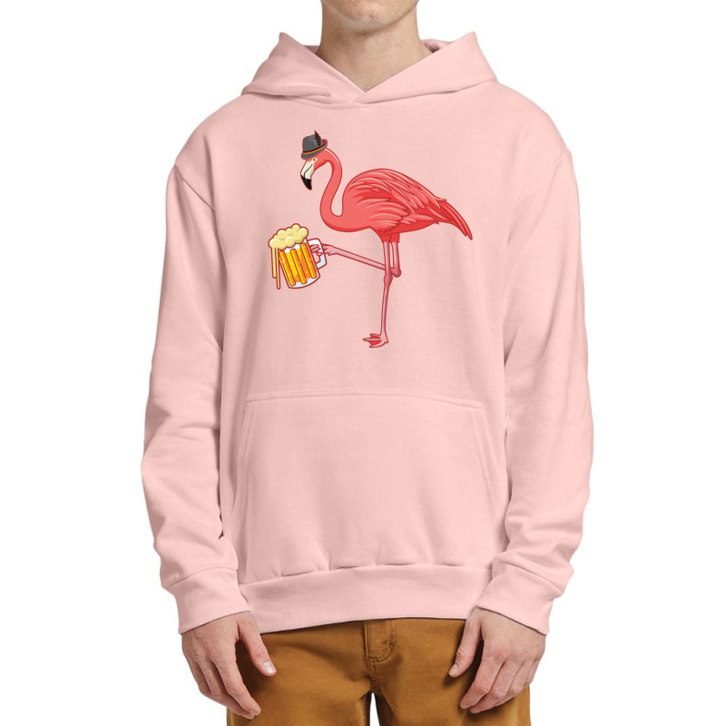 Beer Drinking Flamingo Drinker Wading Bird Oktoberfest Gift Sweatshirt Urban Pullover Hoodie by cm-arts | Artistshot