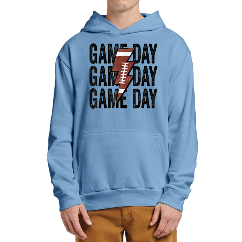 Vintage Game Day Football Lightning Bolt Funny Team Sport T Shirt Urban Pullover Hoodie by cm-arts | Artistshot