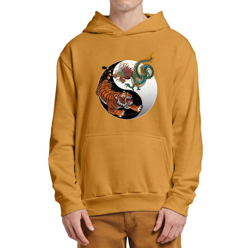 Asian Dragon Tiger Yin Yang Tiger Urban Pullover Hoodie | Artistshot