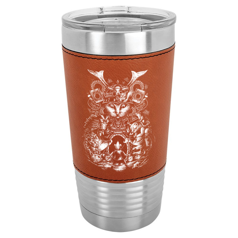 Samurai Cat Leatherette Tumbler | Artistshot