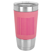 Live With Perfection Pink Typography Pattern Aesthetic Leatherette Tumbler | Artistshot