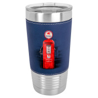 Vintage Gas Pump Station Mobil Leatherette Tumbler | Artistshot