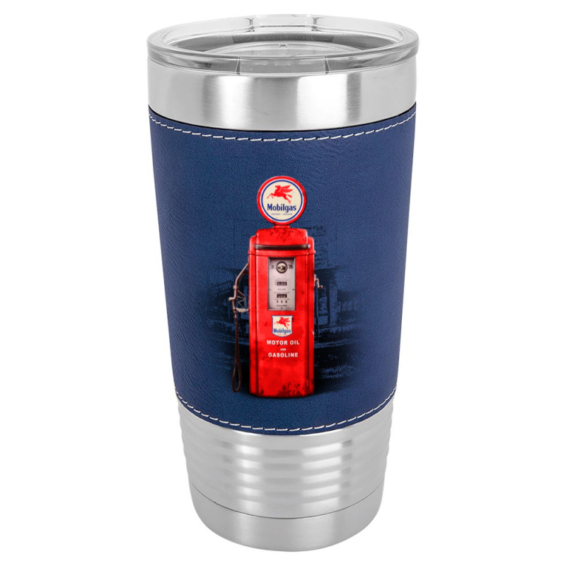 Vintage Gas Pump Station Mobil Leatherette Tumbler | Artistshot