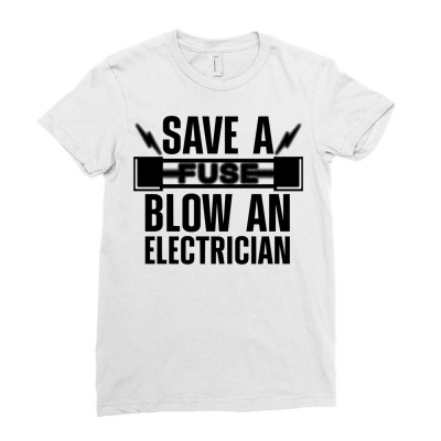 Funny Electrician Art Men Women Electrical Fuse Engineers Long Sleeve Ladies Fitted T-shirt Designed By Ythuy