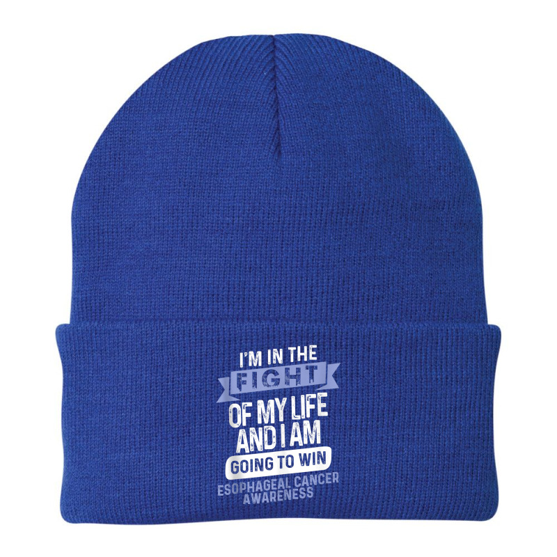 Fight To Win Esophageal Cancer Awareness Er Ribbon Beanie by LaytonDesign | Artistshot