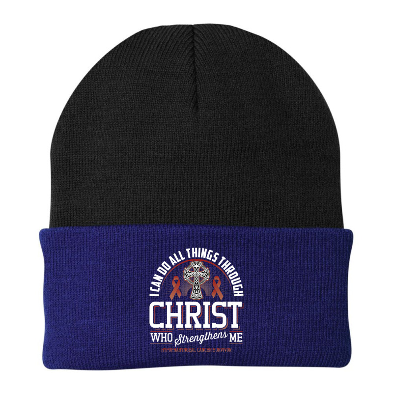 I Can Do All Things Through Christ Hypopharyngeal Cancer Beanie | Artistshot