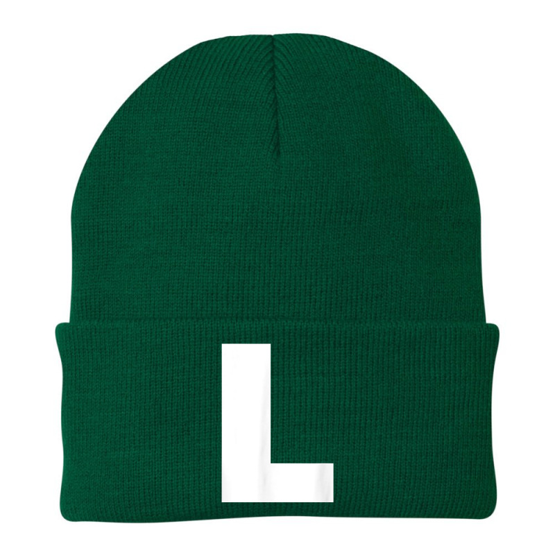 Letter L Capital Alphabet Monogram Initial T Shirt Beanie by densonozmastonmq | Artistshot