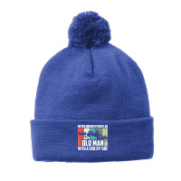 Mens Never Underestimate An Old Man With A Side By Side Utv T Shirt Pom Pom Beanie | Artistshot