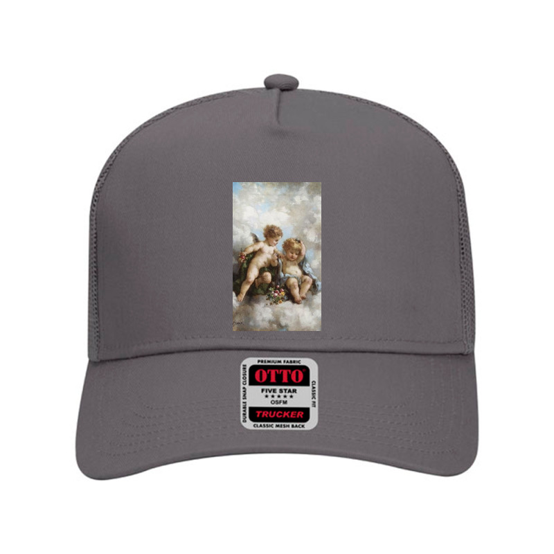 Cherub Renaissance Art Aesthetic Mesh Back Trucker Hat by Steeleder | Artistshot