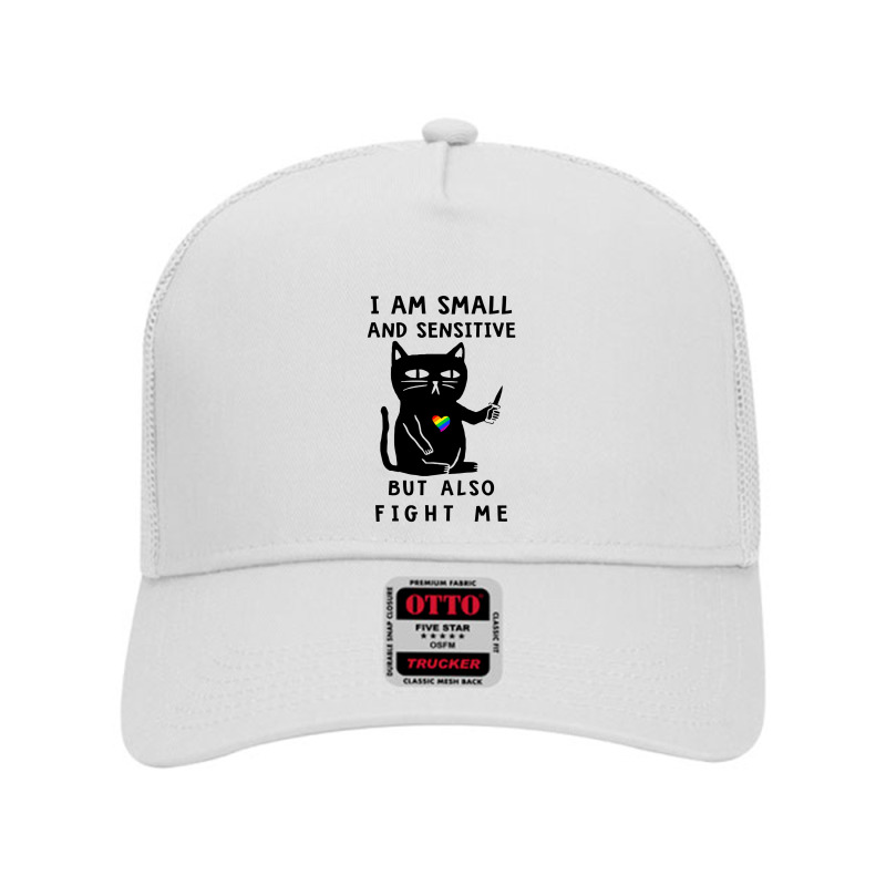 Lgbt Cat I Am Small And Sensitive But Also Fight Me Pride Mesh Back Trucker Hat by golferu | Artistshot