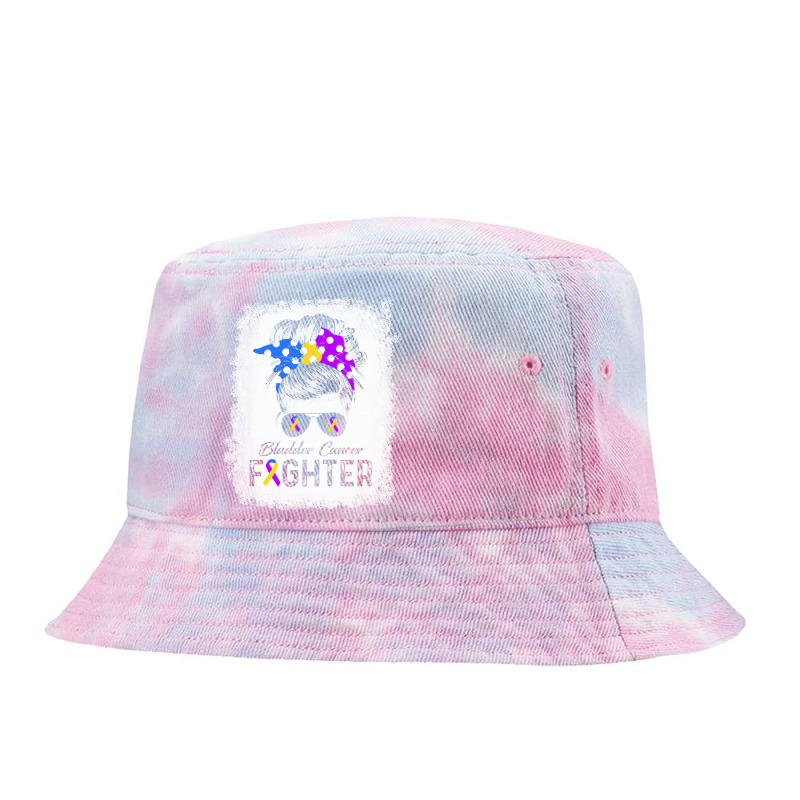 Woman Bladder Cancer Fighter T  Shirt Woman Bladder Cancer Fighter Blu Tie Dyed Bucket Hat by elephantjellyfish | Artistshot