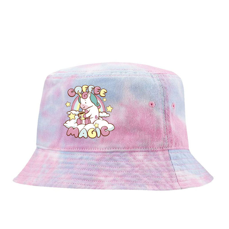 Coffee Magic T Shirtcoffee Magic Unicorn T Shirt Tie Dyed Bucket Hat by jordanianstroke | Artistshot