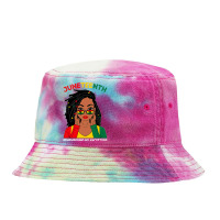 Loc'd Hair Black Woman Remebering My Ancestors Juneteenth Tie Dyed Bucket Hat | Artistshot