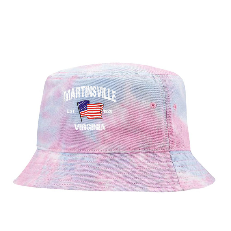 Martinsville Virginia Va Usa Stars & Stripes Vintage Style Premium Tie Dyed Bucket Hat | Artistshot