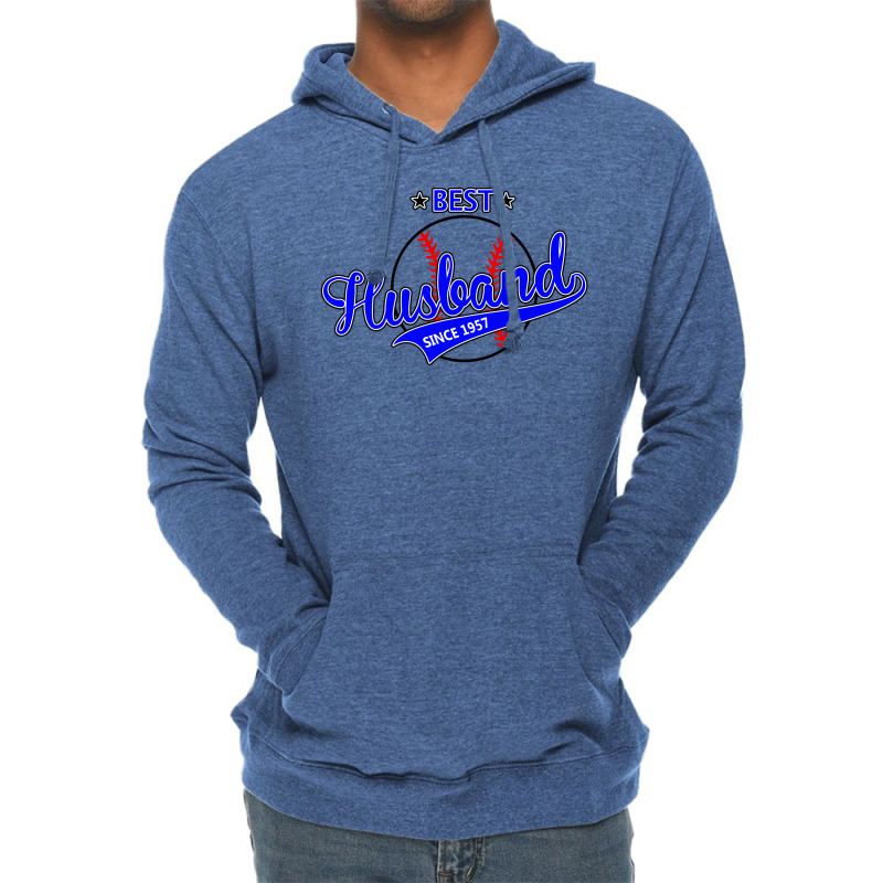 Best Husband Since 1957 - Baseball Husband Lightweight Hoodie | Artistshot