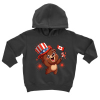 Brown Bear Is Celebrating Canada Independence Day Toddler Hoodie | Artistshot