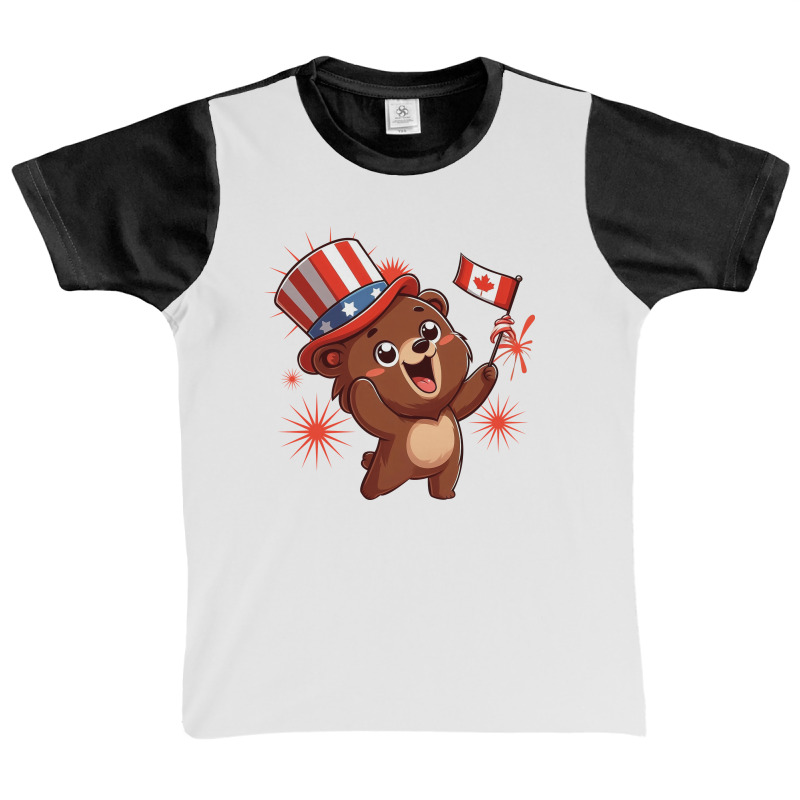 Brown Bear Is Celebrating Canada Independence Day Graphic Youth T-shirt by ren21 | Artistshot