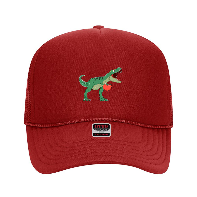 Boys Valentines Day  Kids Trex Dinosaur I Steal Hearts Foam Trucker Hat | Artistshot