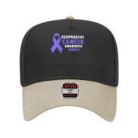 Womens Esophageal Cancer Shirt   Esophageal Cancer Awareness Month V N Adjustable Baseball Cap | Artistshot