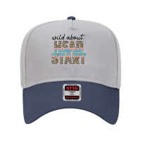 Wild About Head Start Teacher Leopard 1st Day Back To School T Shirt Adjustable Baseball Cap | Artistshot