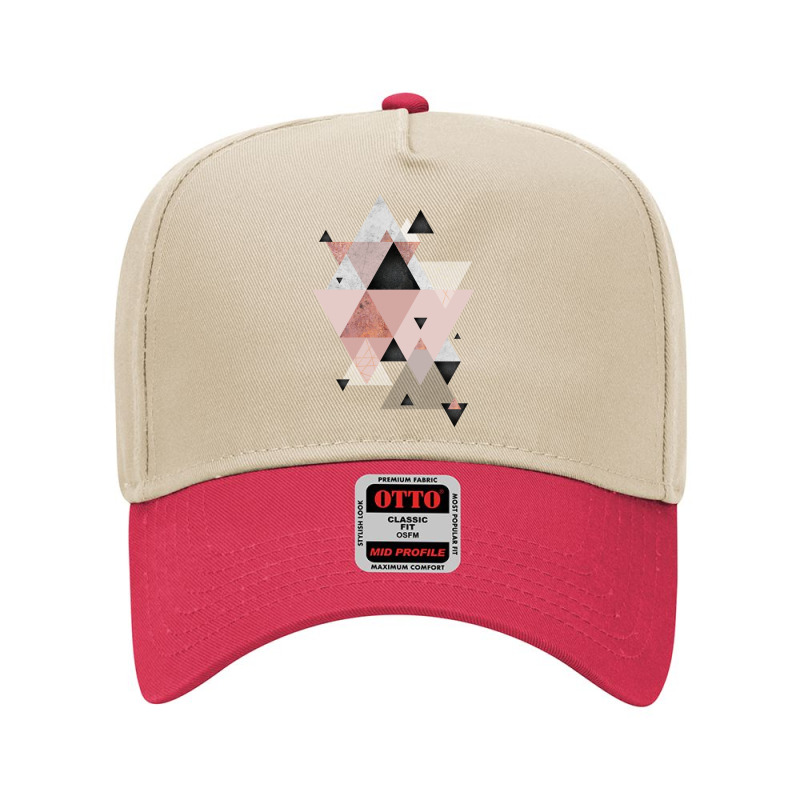 Geometric Compilation In Rose Gold And Blush Pink Adjustable Baseball Cap | Artistshot