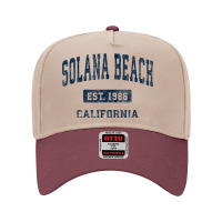 Solana Beach California Ca Vintage Athletic Sports Design Adjustable Baseball Cap | Artistshot