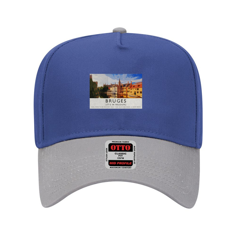 In Bruges Bruges (it?s In Belgium) Travel Poster-irwoq Adjustable Baseball Cap by Kosdapen517 | Artistshot