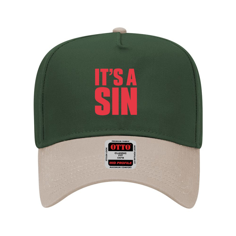 It's A Sin- Channel 4 Tv Show Retro Title Block Adjustable Baseball Cap by cm-arts | Artistshot