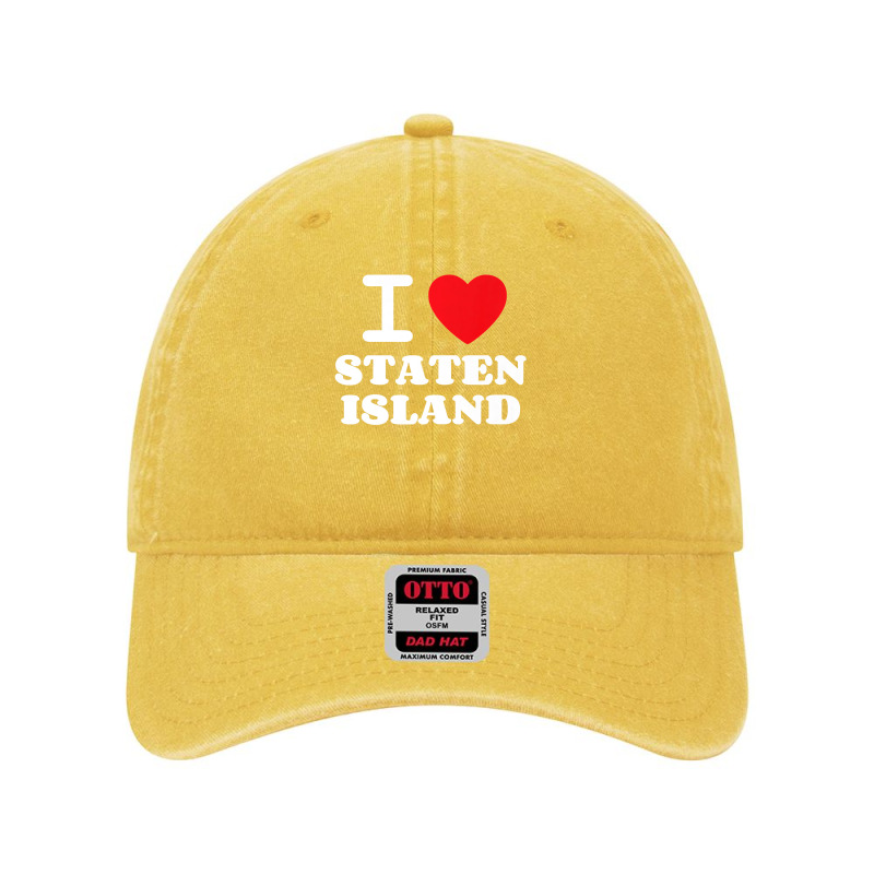 I Love Staten Island Premium T Shirt Dyed Cap by DarleneLee89 | Artistshot