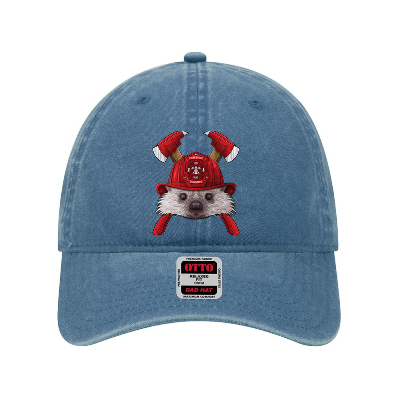 Firefighter Hedgehog Fireman Boys Kids Fire Rescue Animal 264 Dyed Cap by peafowl | Artistshot