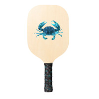 Aqua Colored Crab Pickleball Paddle | Artistshot