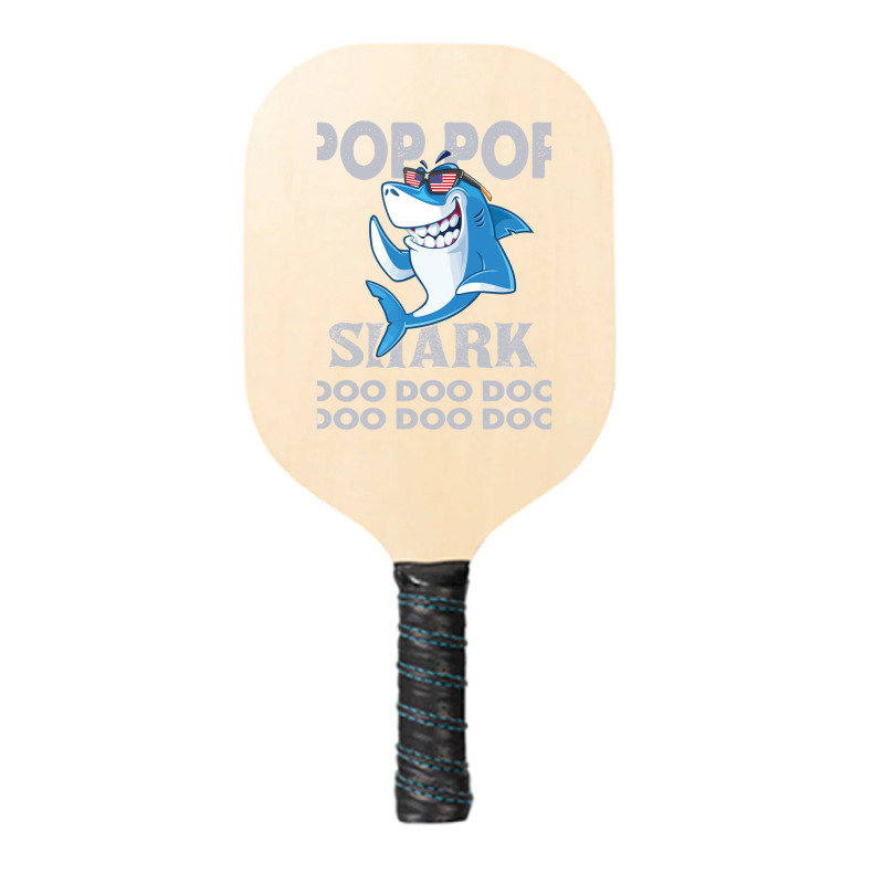 Pop Pop Shark   Pop Pop    Pop Pop Gif   Fahers Day    Pop Pop Birhday Pickleball Paddle | Artistshot