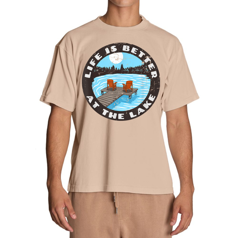 Life Is Better At The Lake   Relaxing Dock Adirondack Chair T Shirt Urban Heavy T-shirt | Artistshot