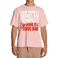 Womens Some People's Bodies Are Temples Mine Is A Dive Bar V Neck T Sh Urban Heavy T-shirt | Artistshot