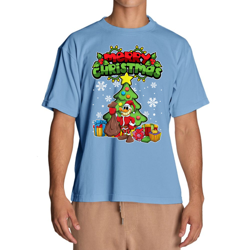 Merry Christmas Animals   Xmas Duck Duckling T Shirt Urban Heavy T-shirt | Artistshot