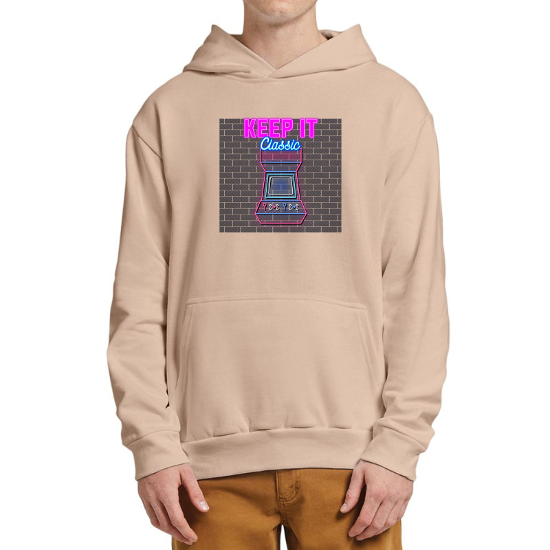 Keep It Classic Retro 90s Arcade Games Urban Pullover Hoodie by SaulHiggins | Artistshot