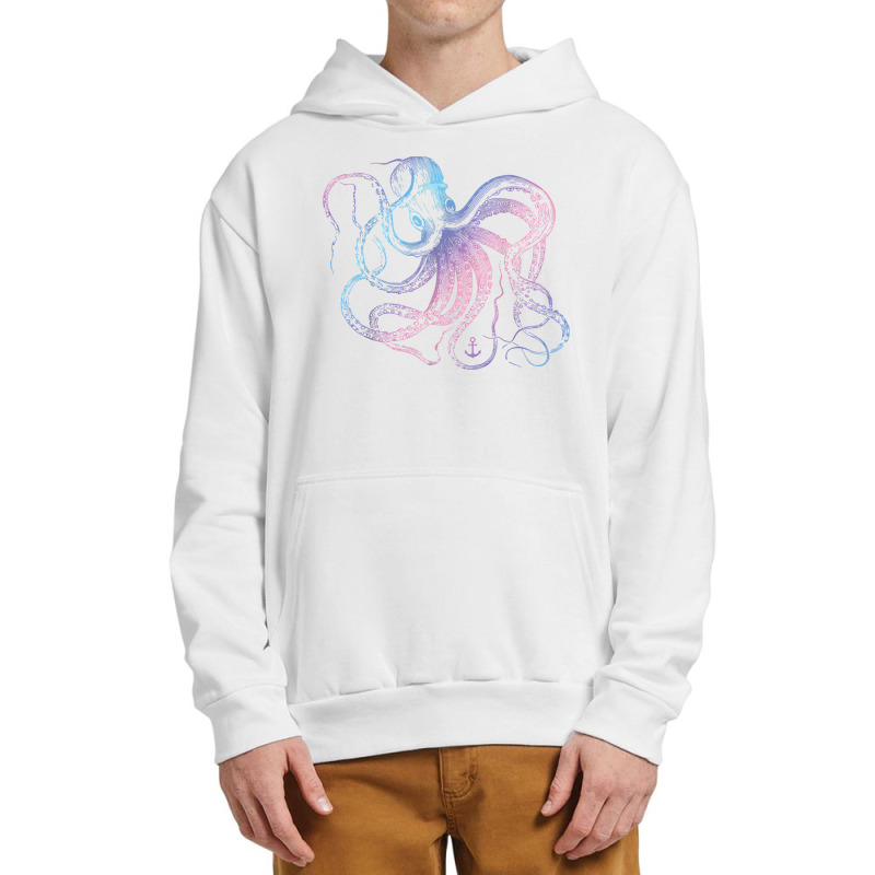 Octopus Cool Vintage Marine Biologist Ocean Sea Life 1 Urban Pullover Hoodie | Artistshot