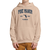 Pine Manor Florida Fl Vintage Athletic Navy Sports Design T Shirt Urban Pullover Hoodie | Artistshot