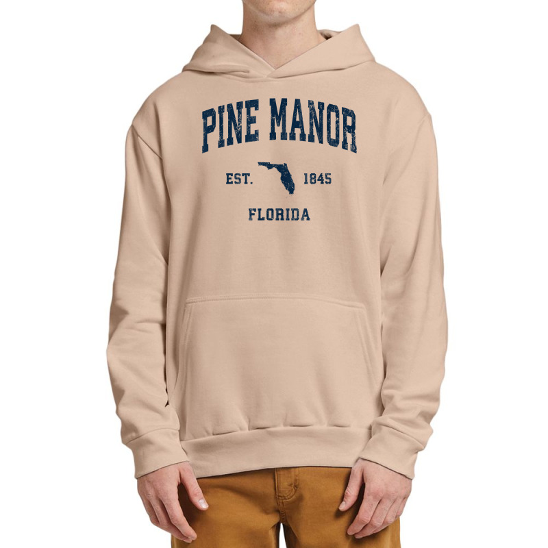 Pine Manor Florida Fl Vintage Athletic Navy Sports Design T Shirt Urban Pullover Hoodie by cm-arts | Artistshot