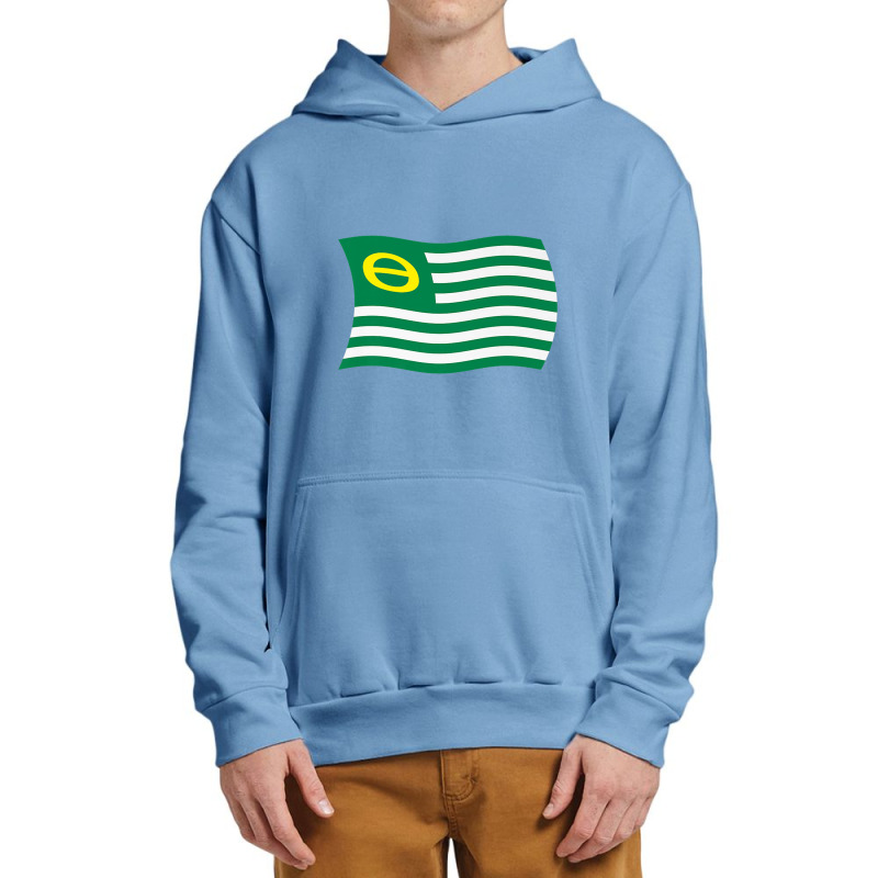 Wavy Retro Ecology Movement Flag Earth Day Climate Change Premium Urban Pullover Hoodie | Artistshot