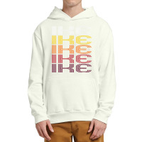 Ike Retro Wordmark Pattern Vintage Style Urban Pullover Hoodie | Artistshot