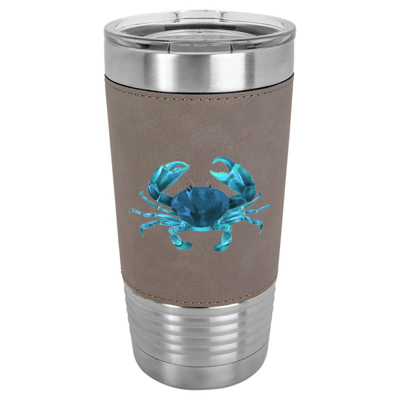 Aqua Colored Crab Leatherette Tumbler | Artistshot