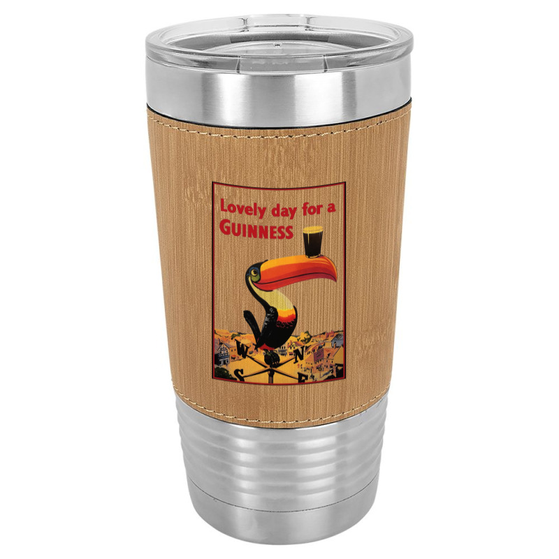 Lovely Day For A Guinness Letter Leatherette Tumbler | Artistshot